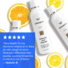 acne cleanser Social media review images FB & star rating