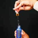 Hyaluronic acid serum bottle drops drips