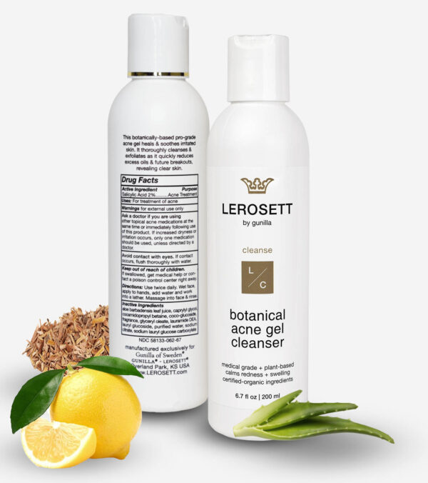 LEROSETT ACNE GEL CLEANSER-INGREDIENT SIDE-DOUBLE