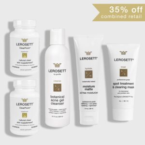 Organic Acne Kit + ClearPoint® Supplements | 60-Day
