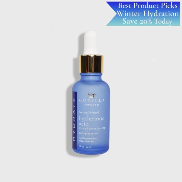 Anti Aging Hyaluronic Acid bottle good for hydration