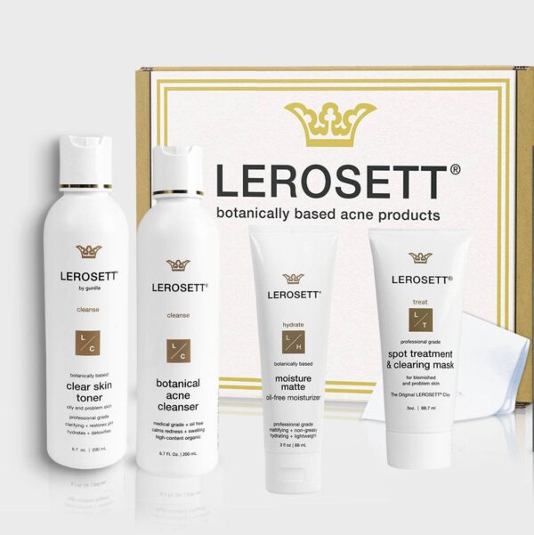 LEROSETT 4 PART ACNE KIT BOX ACNE 4 PART BOX